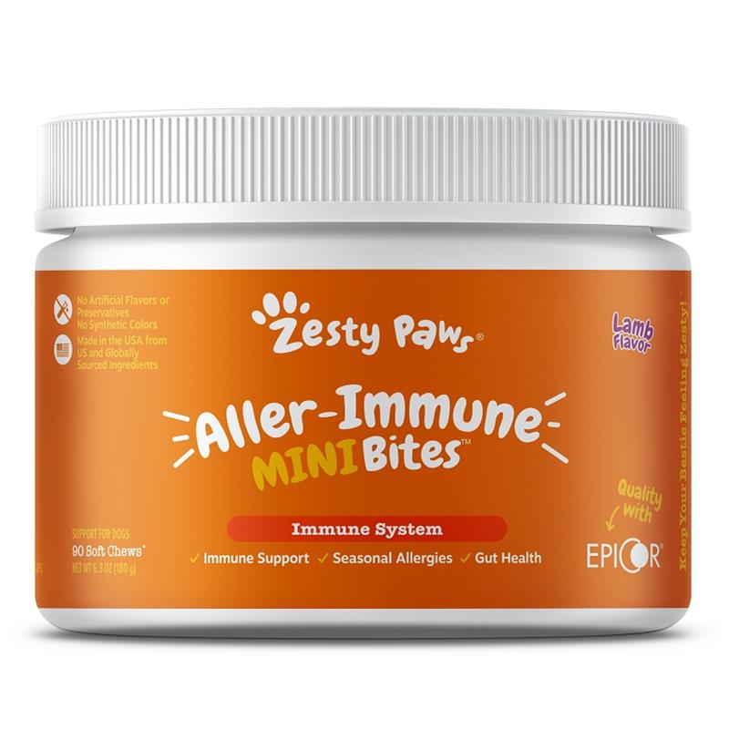 Zesty Paws Aller-Immune Mini-Bites Lamb, 90 soft chews