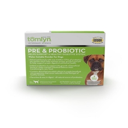 Tomlyn Pre & Probiotic Water Soluble Powder for Dogs, 30 pack