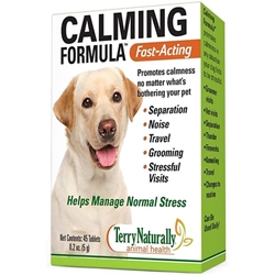Terry Naturally Animal Health Calming Formula Promotes Calm & Relaxation for Dogs, 45 Tablets