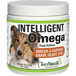 Terry Naturally Animal Health Intelligent Omega Salmon Oil for Dogs, 60 Chews