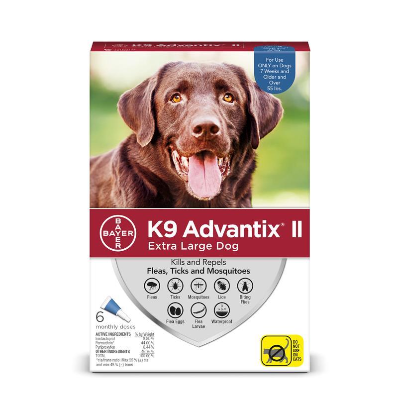 K9 Advantix II for Dogs over 55 lbs, Blue, 6 Pack