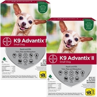 K9 Advantix II for Dogs up to 10 lbs, Green, 12 Pack