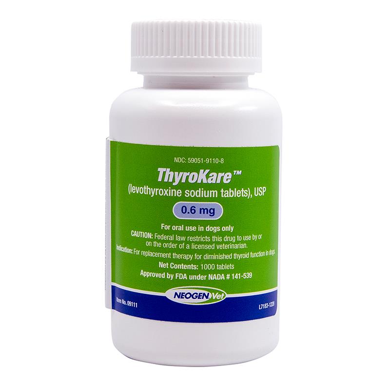 Neogen ThyroKare Tablets for Dogs, Single Tablet 0.6 mg Purple