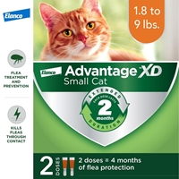 Advantage XD for Cats 1.8 lbs to 9 lbs Orange, 2 Dose 4 Month Supply