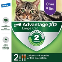 Advantage XD for Cats over 9 lbs Purple, 2 Dose 4 Month Supply