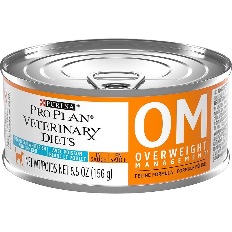 Purina OM Overweight Management Formula Canned Cat Food, 24 x 5.5 oz