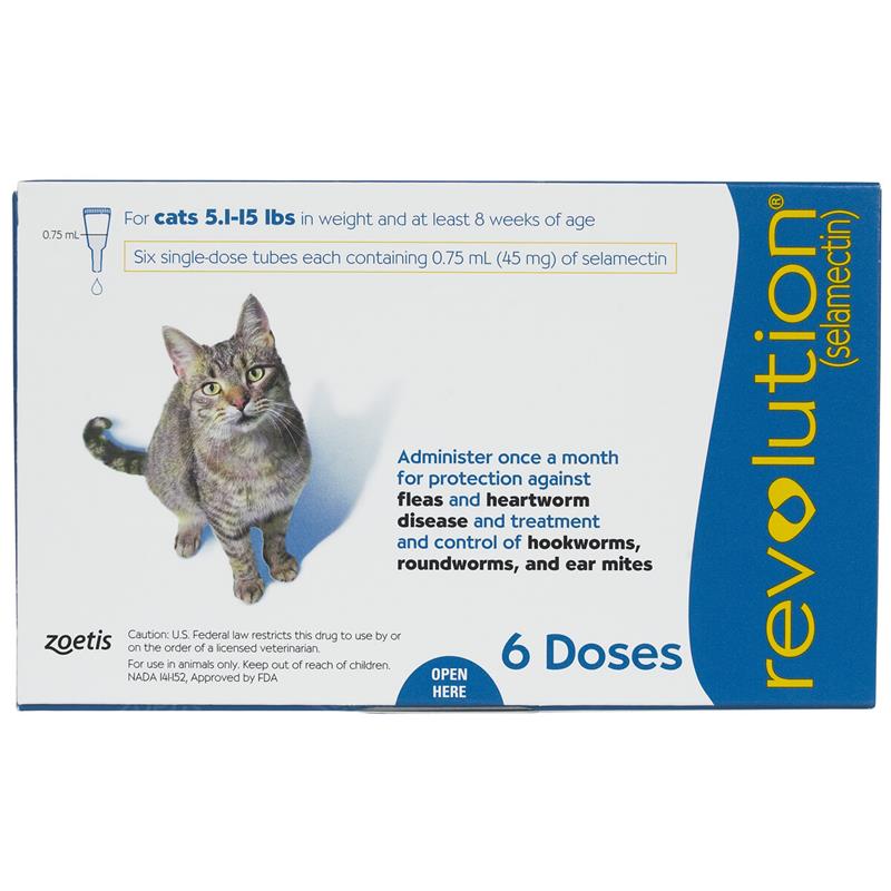 Revolution for Cats 5-15 lbs, Blue, 6 Pack