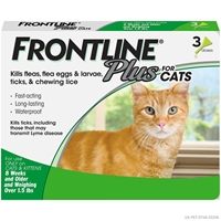 Frontline Plus for Cats, Green, 3 Pack