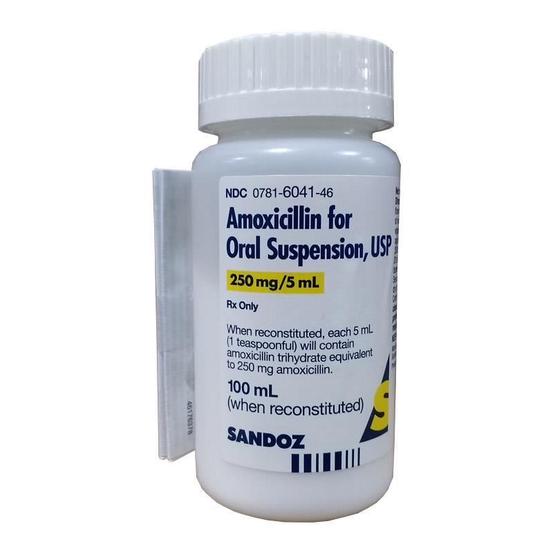 Amoxicillin Suspension 250 mg, 100 mL