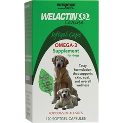 Welactin 3 Canine, 120 Softgel Capsules Welactin, Welactin for dogs, Welactin for cats, discount Welactin, cheap Welactin, nutritional supplement, natural salmon oil supplement for dogs