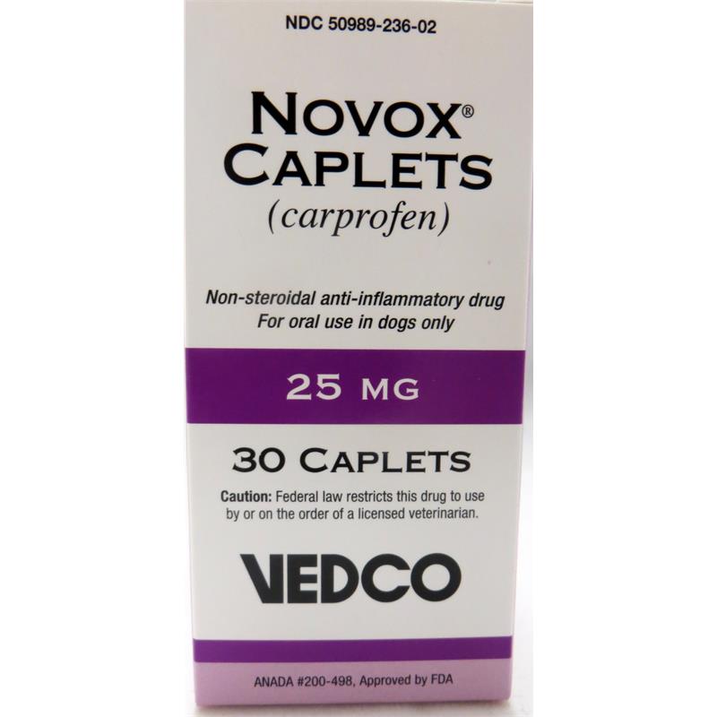 Novox 25 mg, 30 Caplets (Carprofen) | VetDepot.com