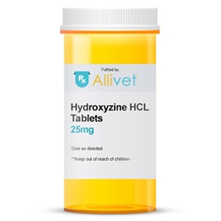 Hydroxyzine HCL 25 mg, 1 Tablet hydroxyzine hcl 25mg 1 tablets generic atarax relief allergies itching chewing allergic dermatitis petmeds