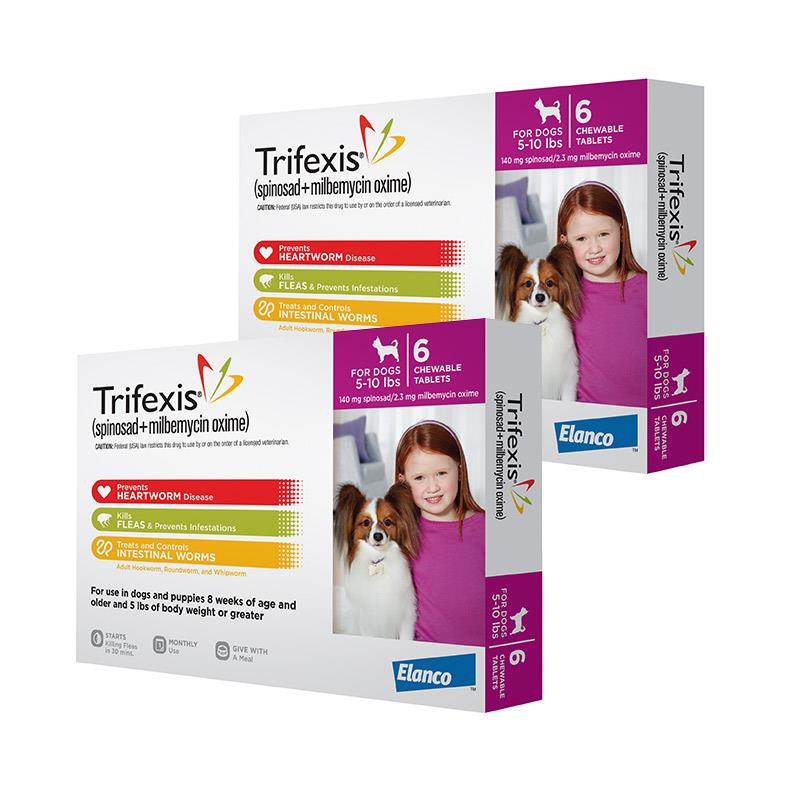 Trifexis for Dogs 5-10 lbs, 12 Chewable Tablets (Pink)