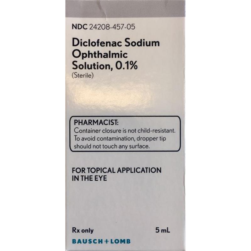 Diclofenac 0.1% Ophthalmic Solution, 5 ml