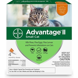 Advantage II for Cats 1-9 lbs, Orange, 4 Pack