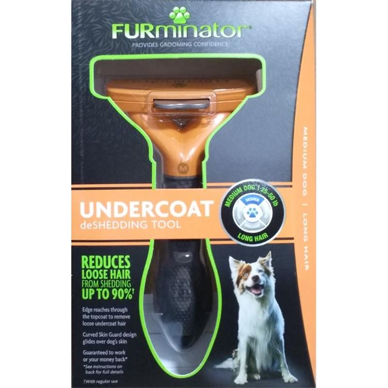 FURminator deShedding Tool For Medium Dogs, 2.65" Long Hair Edge