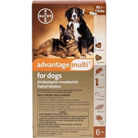 Advantage Multi for Dogs 88-110 lbs, 12 Pack (Brown)