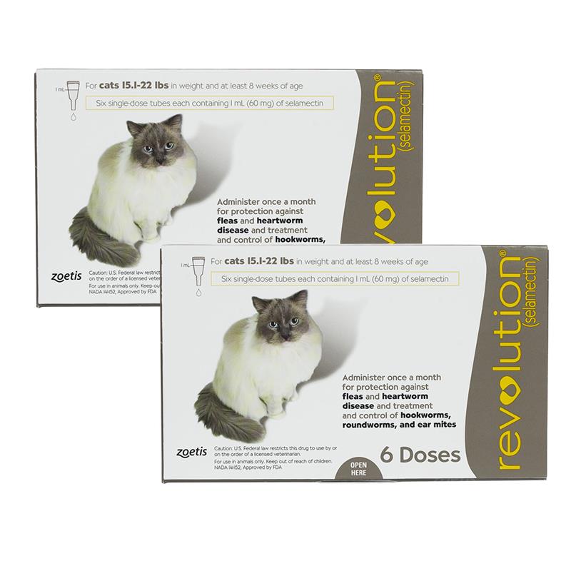 Revolution for Cats 15-22 lbs, 12 Pack (Taupe)