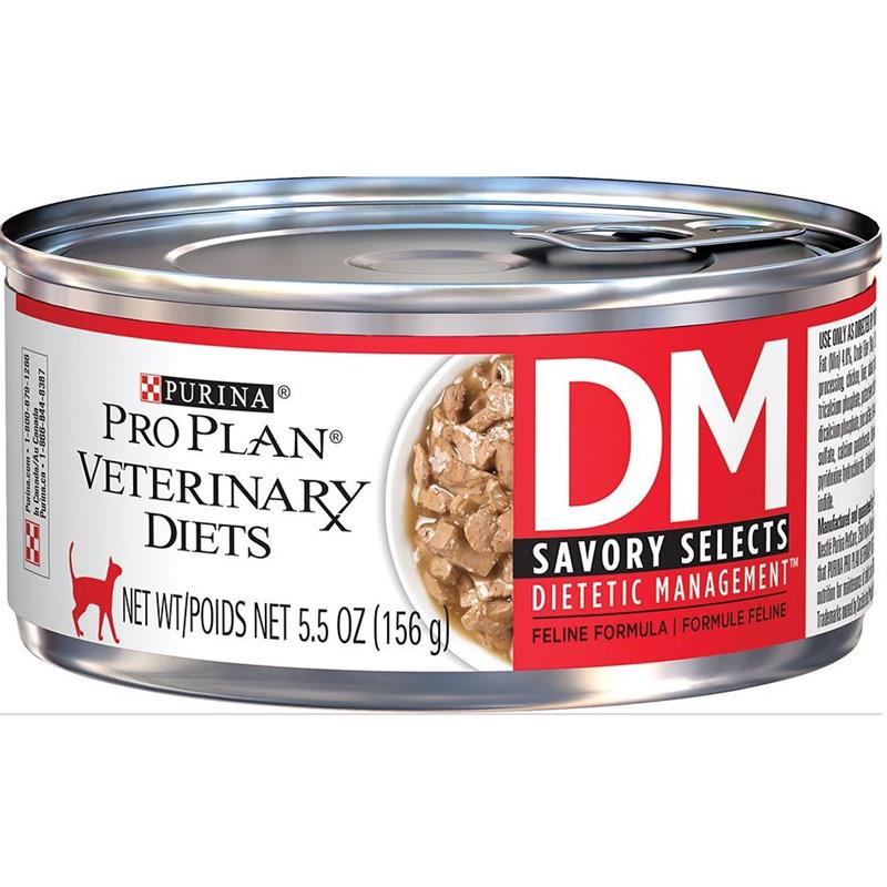 Purina DM Savory Selects Dietetic Management in Gravy Canned Cat Food, 24 x 5.5 oz