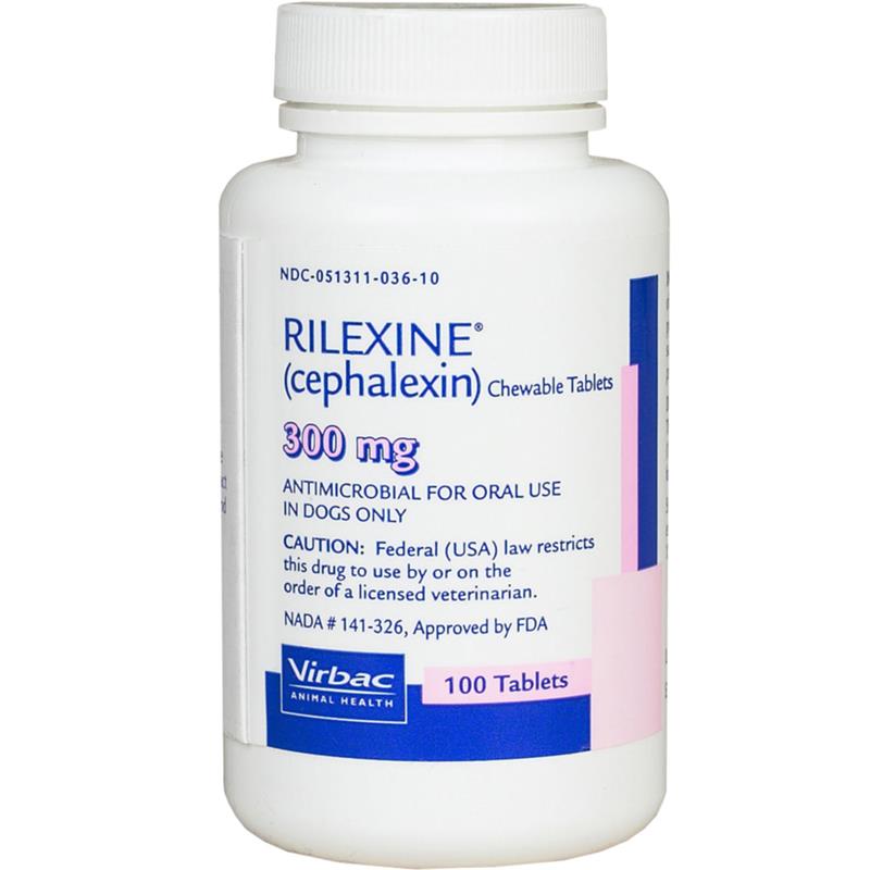 Rilexine (Cephalexin) 300 mg, 100 Chewable Tablets | VetDepot.com