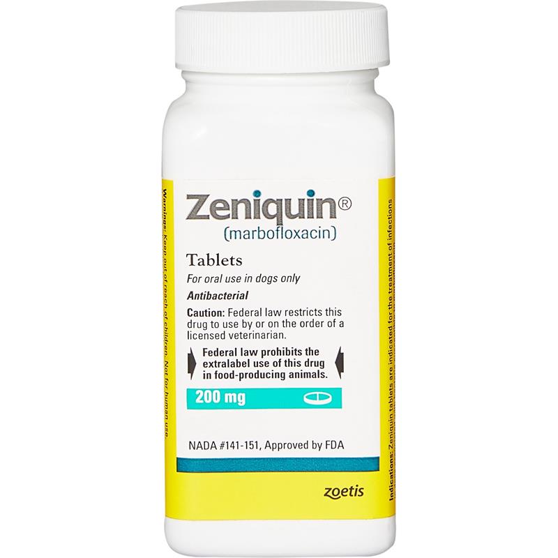 Zeniquin 200 mg, 50 Tablets (marbofloxacin)
