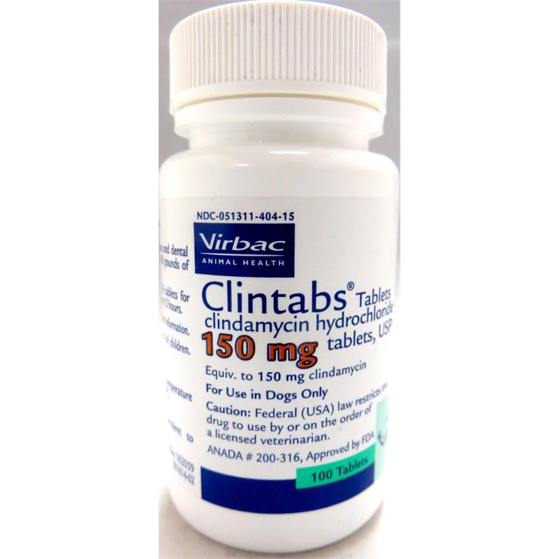 Clintabs 150 mg, 100 Tablets (clindamycin)