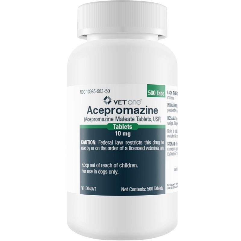Acepromazine 10 mg, 500 Tablets