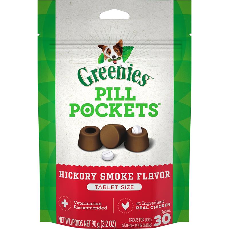 Greenies Pill Pockets, Hickory Smoke, 30 Tablets - 6 Pack | VetDepot.com