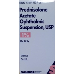 Prednisolone Acetate 1% Ophthalmic Suspension, 5 mL