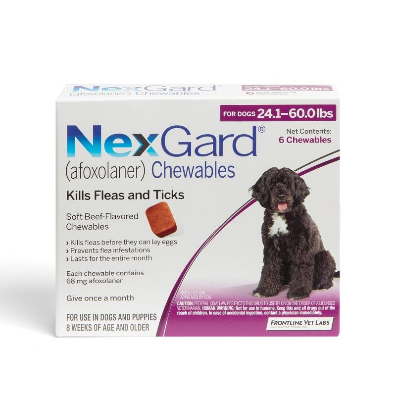 Nexgard for Dogs 24.1 - 60.0 lbs, 6 Month Supply