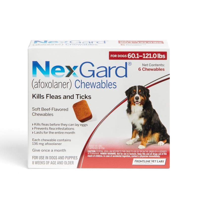 Nexgard for Dogs 60.1 - 121.0 lbs, 6 Month Supply