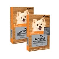 Sentinel Spectrum for Dogs 2-8 lbs, 12 Month (Orange)