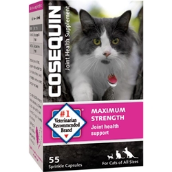 Cosequin for Cats, 55 Sprinkle Capsules   Cosequin, Cosequin for cats, feline cosequin, cat joint health supplements, feline joint supplements, cat joint supplements, joint supplements for cats, cat glucosamine, cat chondroitin, cat arthritis, cat supplements, pet meds, pet medications