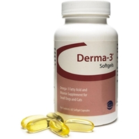 Derma-3 Softgels for Cats and Small Dogs, 60 Capsules