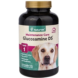 NaturVet Glucosamine DS Level 1 Chew Tabs, 60 Ct