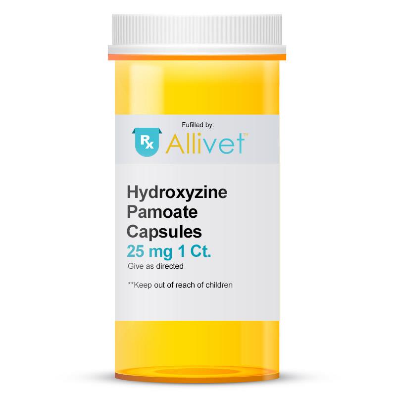Hydroxyzine Pamoate 25 mg, 500 Capsules
