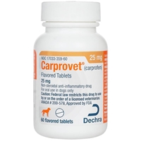 Carprofen 25 mg, 60 Chewable Tablets 