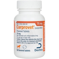 Carprofen 75 mg, 60 Chewable Tablets 