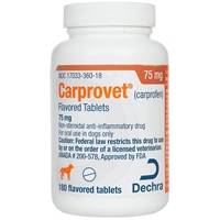 Carprofen 75 mg, 180 Chewable Tablets 