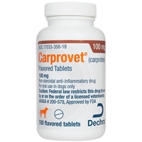 Carprofen 100 mg, 180 Chewable Tablets 