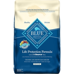 Blue Buffalo Life Protection Formula Chicken and Brown Rice Senior Dog Food, 15 lbs