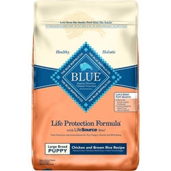 Blue Buffalo Life Protection Formula Chicken and Brown Rice Large Breed Puppy Food, 15 lbs