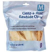 Clenz-A-Dent Rawhide Chews for Medium Dogs, 30 Chews