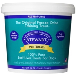 Stewart Freeze Dried Beef Liver Treats for Dogs, 14 oz