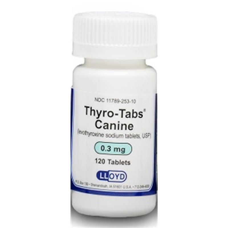 Thyro-Tabs for Dogs 0.3 mg, 120 Caplets (levothyroxine)