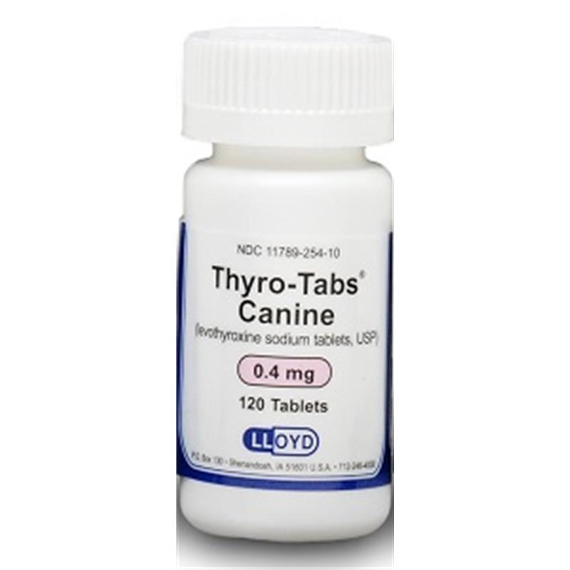 Thyro-Tabs for Dogs 0.4 mg, 120 Caplets (levothyroxine)