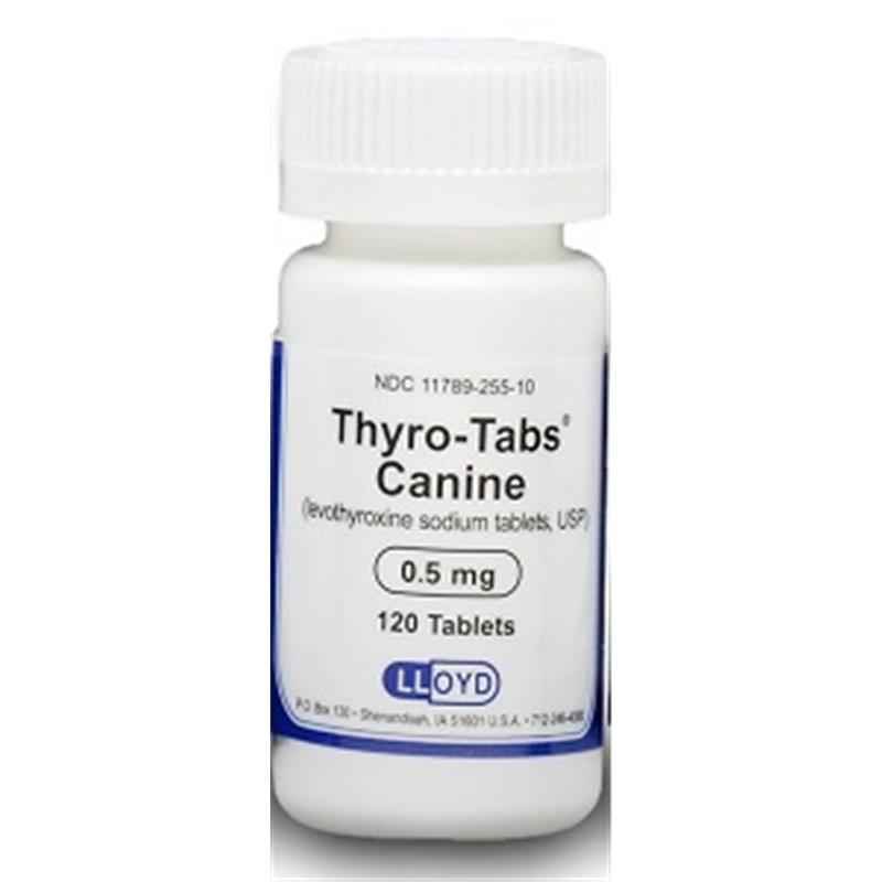 Thyro-Tabs for Dogs 0.5 mg, 120 Caplets (levothyroxine)