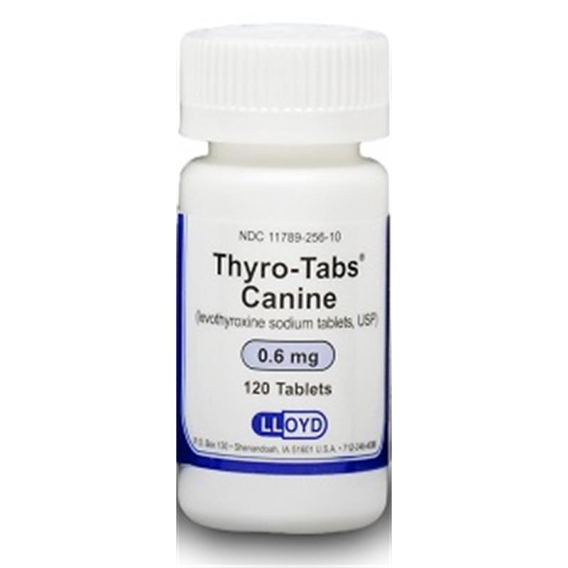 Thyro-Tabs for Dogs 0.6 mg, 120 Caplets (levothyroxine)