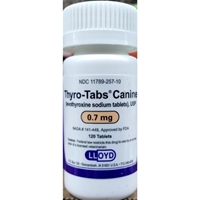 Thyro-Tabs for Dogs 0.7 mg, 120 Caplets (levothyroxine)