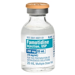 Famotidine Injection, 10mg/ml, 20 ml Multiple Dose vial
